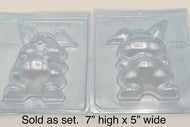 3 pc Fluffy Bunny Mold 2 pc set