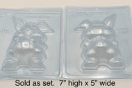 3 pc Fluffy Bunny Mold  2 pc set